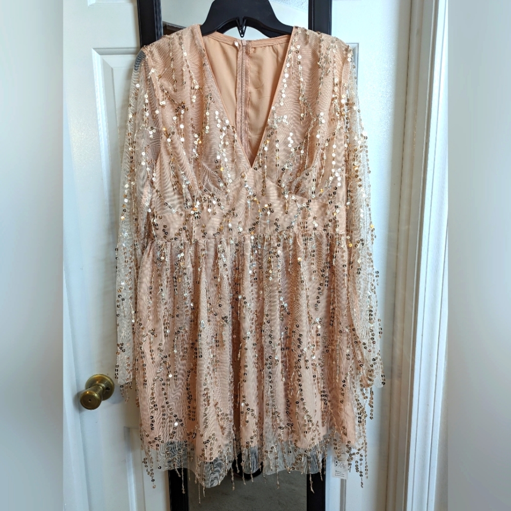 Cupshe Sequin Mesh Mini Dress - XL
